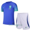 Conjunto (Camiseta+Pantalón Corto) Brasil Segunda Equipación Mundial 2022 - Niño